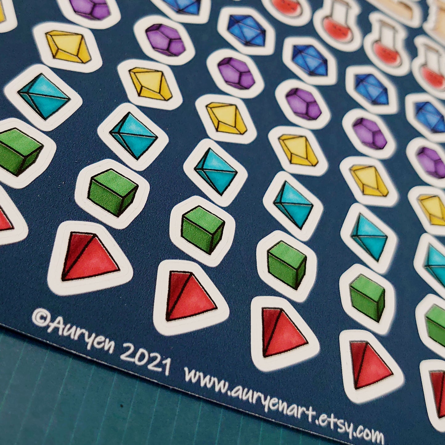 XL Sticker Bogen DnD Planner Sticker - Würfel Sticker für Scrapbooking - Din A5