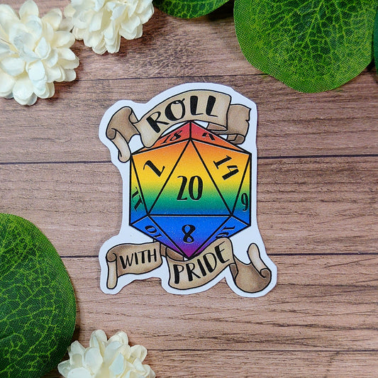 Rainbow/Gay/Gay - D20 Pride Stickers - Decoration, Roleplay, Scrapbooking Vinyl Stickers