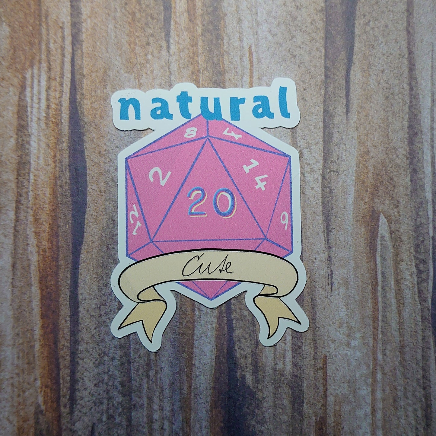Natural Cute - W20 Würfel Dnd Sticker - Fantasy Sticker