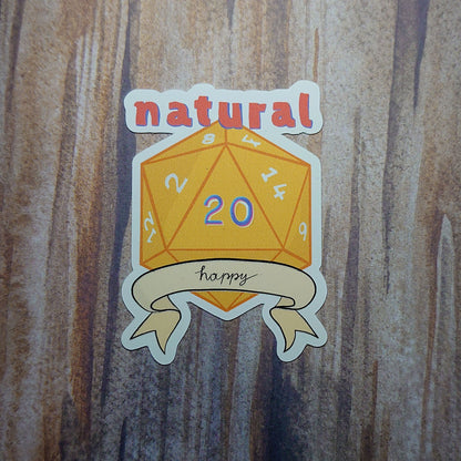 Sticker Set Natural Dice - 4 Pieces Fantasy Sticker Set