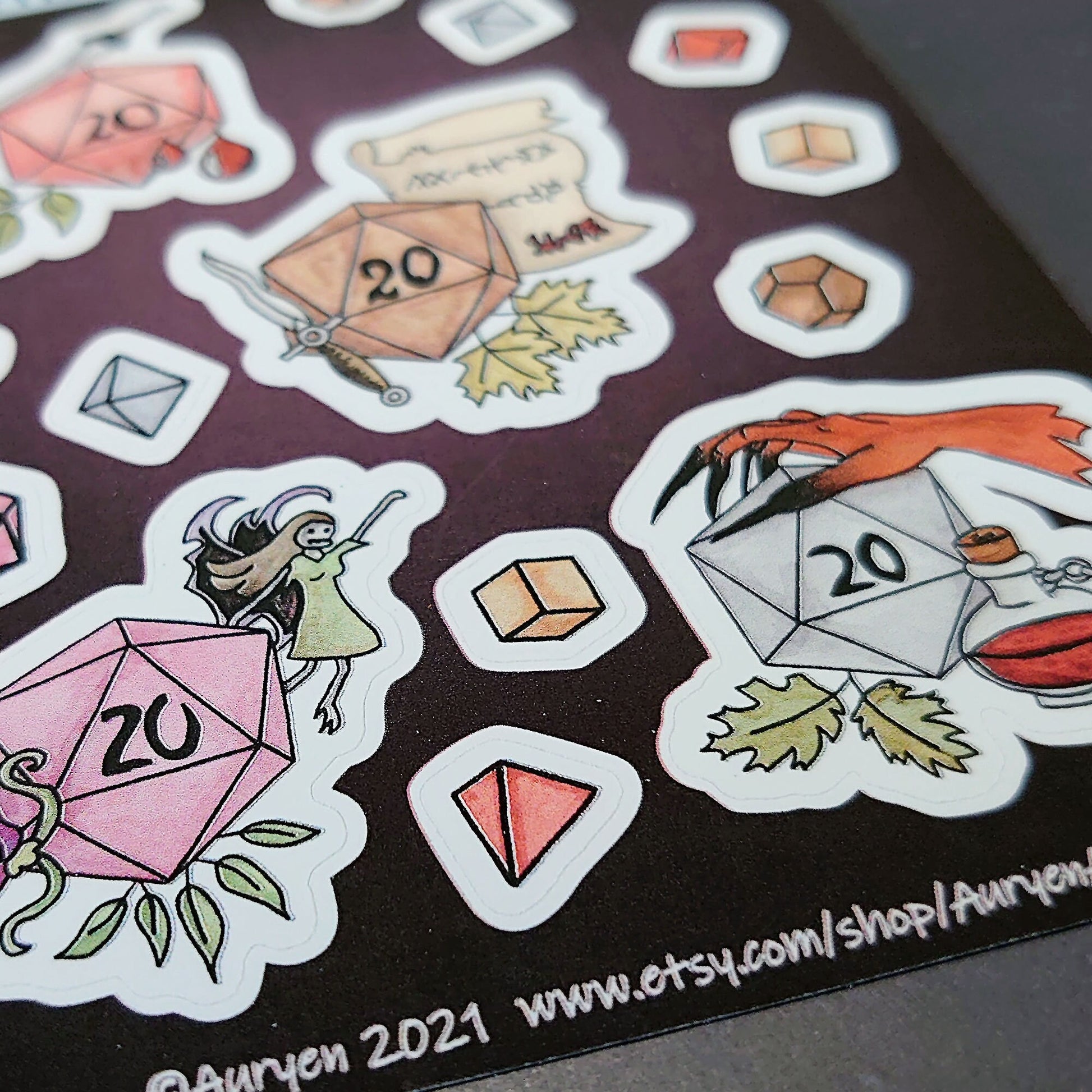 Sticker Sheet DnD Class Warlock - Fantasy Sticker