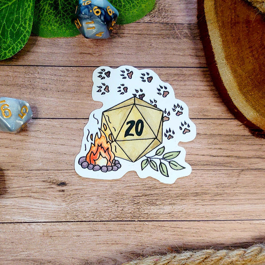 Dnd Sticker - Ranger Sticker D20 with traces - Different Sizes